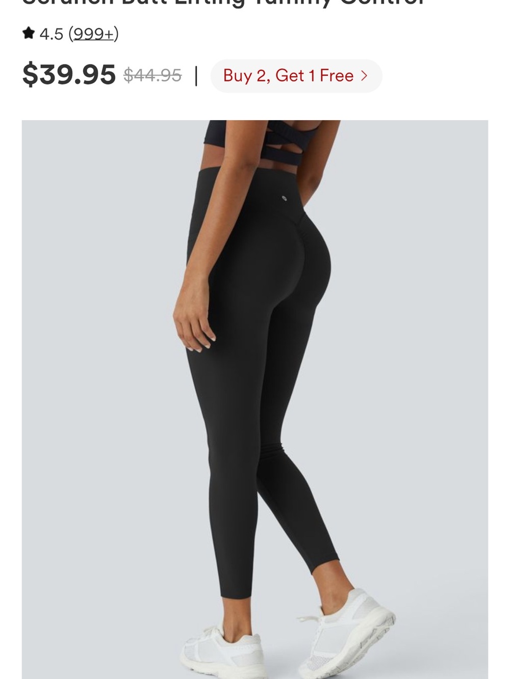 Halara Butt-Lifting High-Waist Leggings - Black